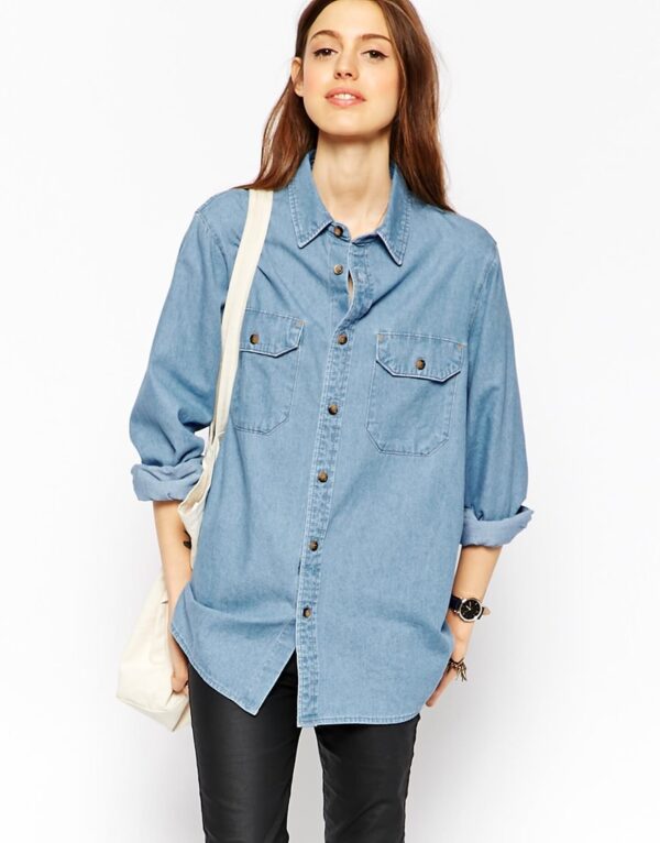 Denim Boyfriend Shirt in Pretty Vintage Wash