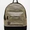 Backpack in Gold Houndstooth