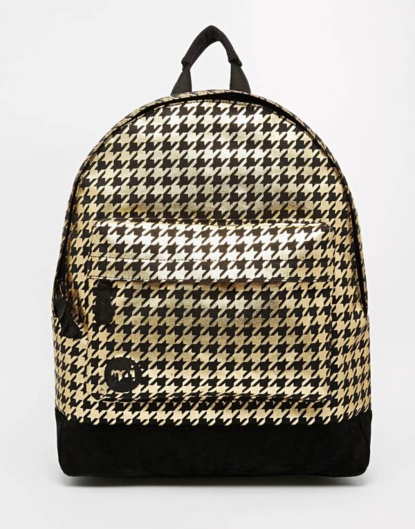 Backpack in Gold Houndstooth