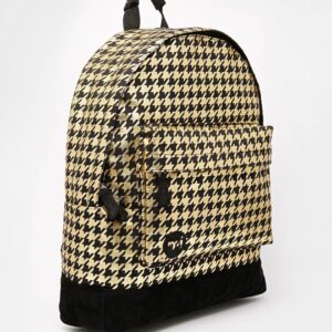 Backpack in Gold Houndstooth