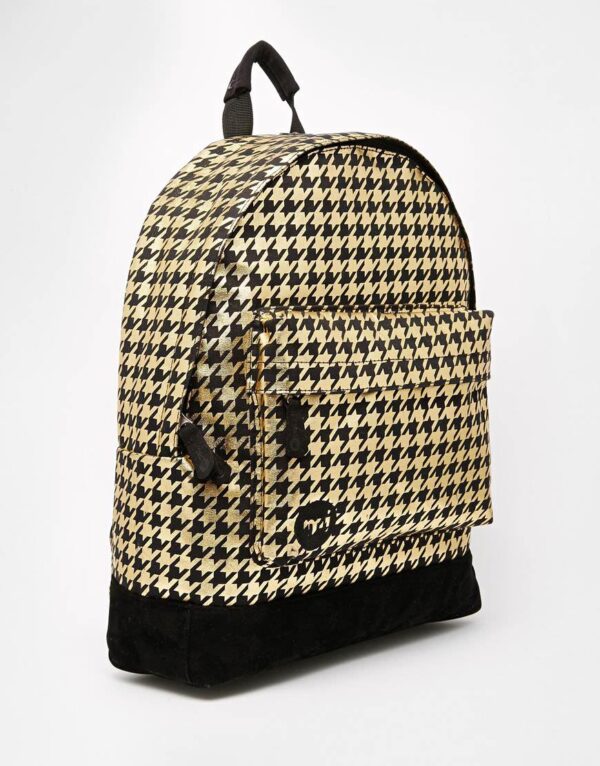 Backpack in Gold Houndstooth