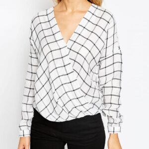 Blouse in Mono Check