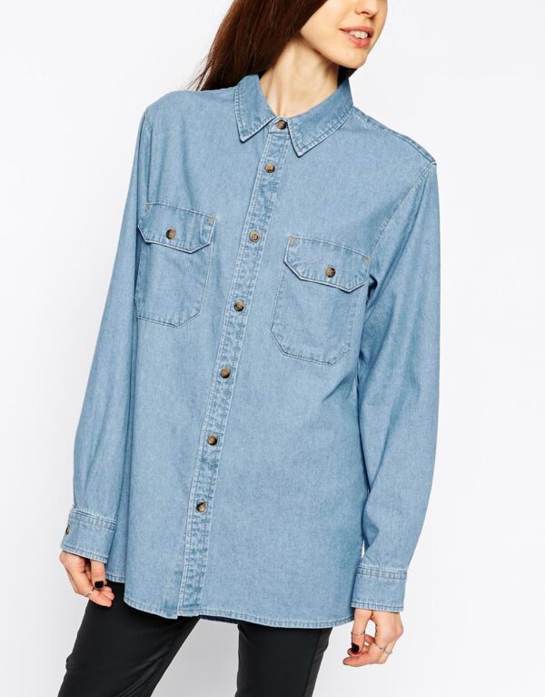 Denim Boyfriend Shirt in Pretty Vintage Wash