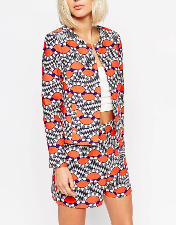 Blazer in Festival Print