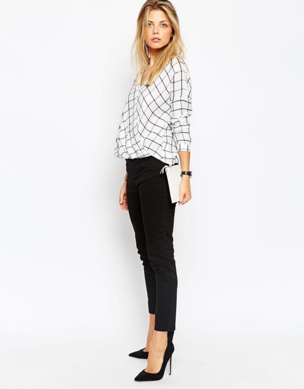 Blouse in Mono Check