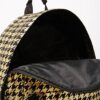 Backpack in Gold Houndstooth