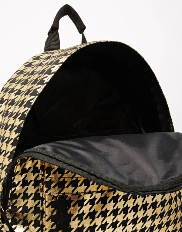 Backpack in Gold Houndstooth